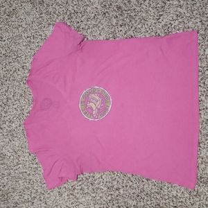 "Life is good happy Trails" Pink T-Shirt Size Medium